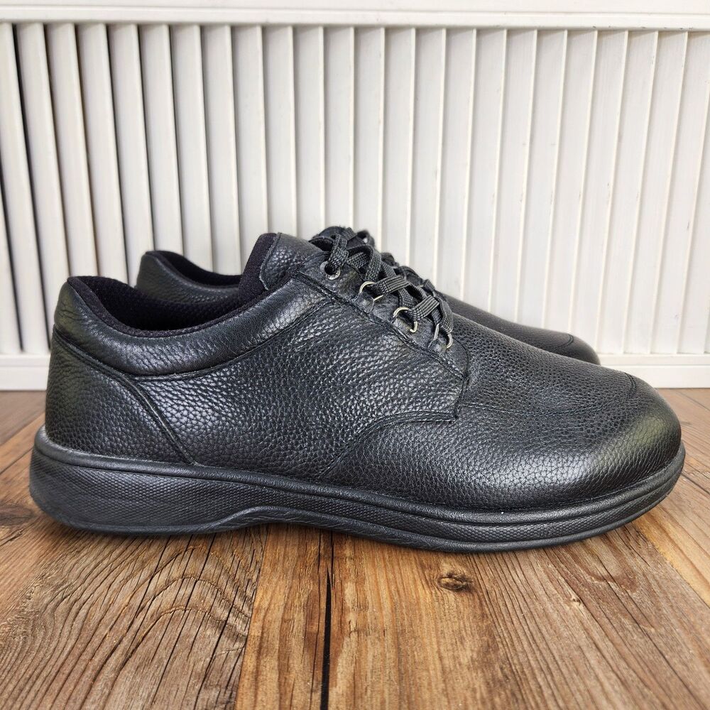 Orthofeet 410 Avery Island Mens Sz 12 6E XX-Wide Black Leather Orthopedic Shoes